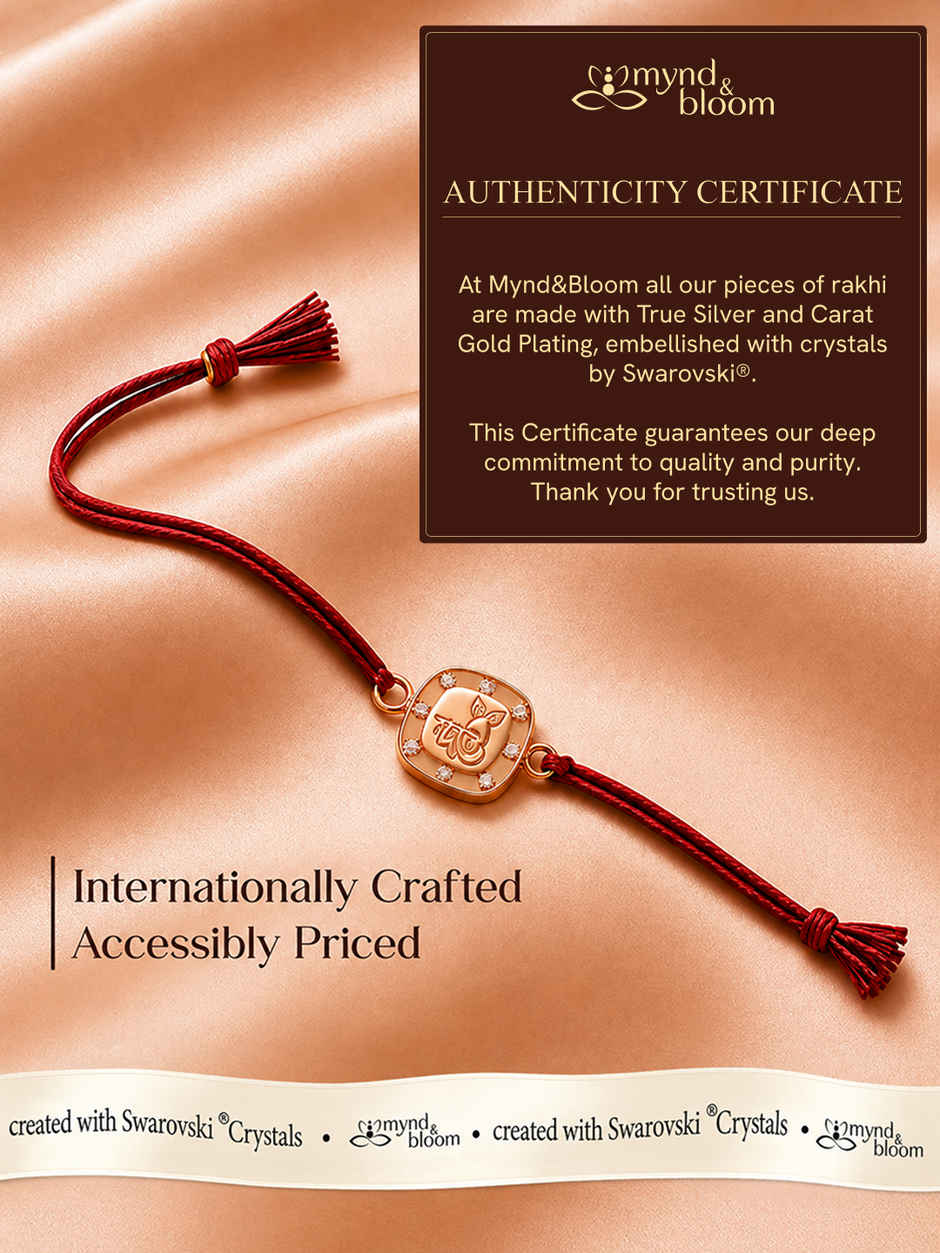 Swarovski - Krishna Emblem Rakhi | Carat Gold Plating