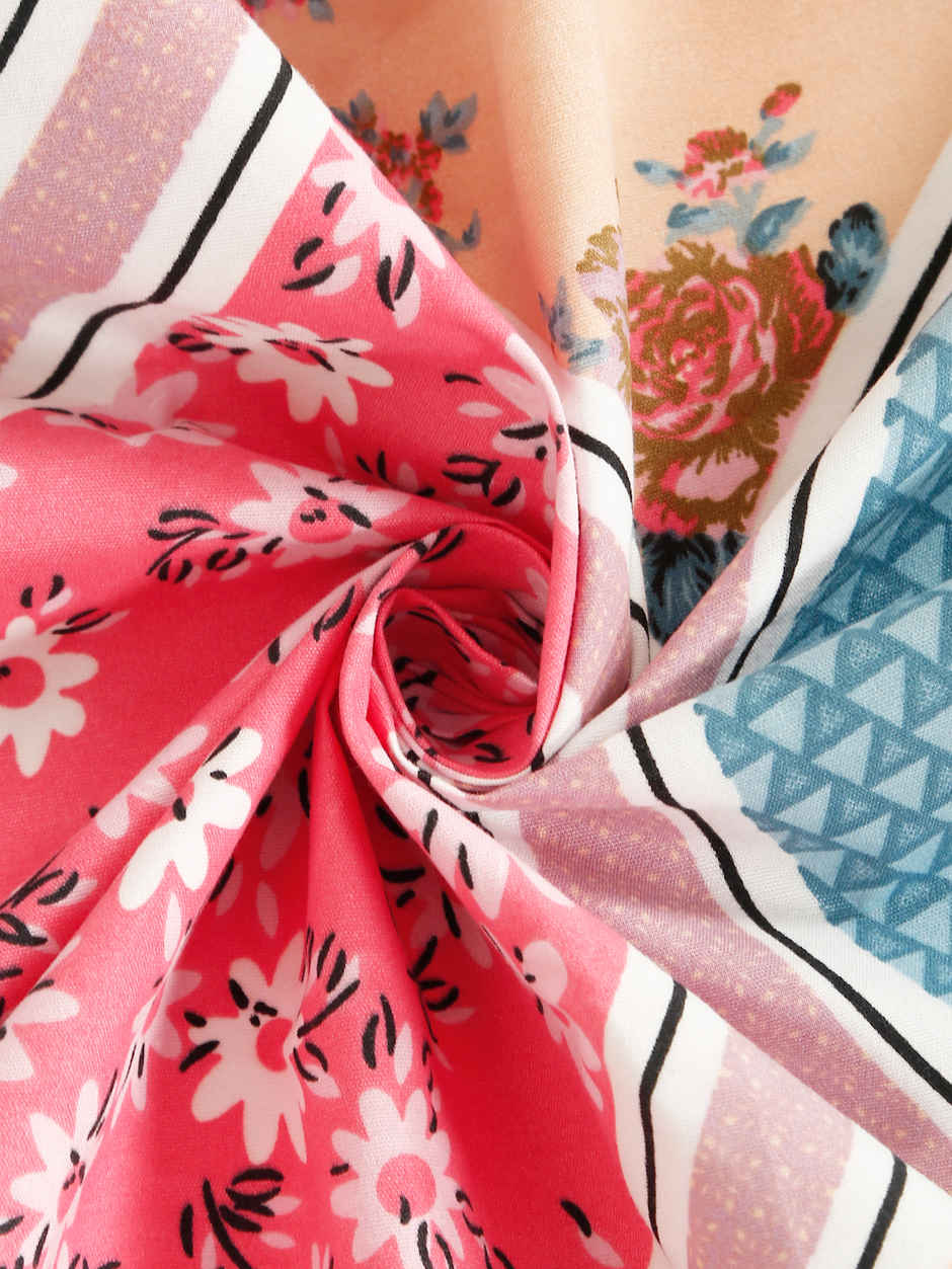 Status Crown Superfine Microfiber Queen Bedsheet | Garden Grace | 220 x 250 cm