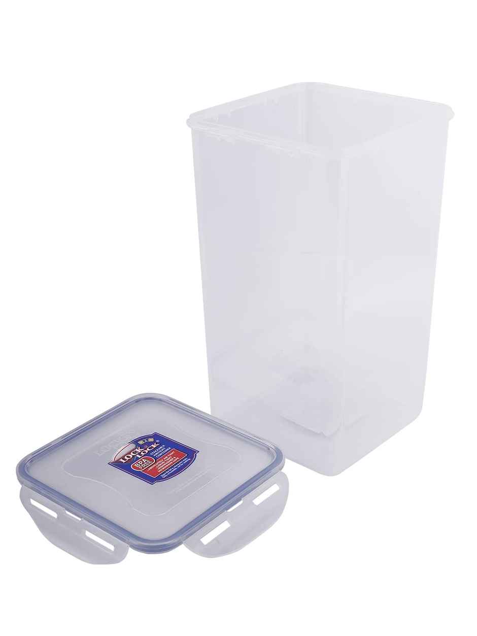 LocknLock Tall & Square Plastic Food Container | Clear - 4 L