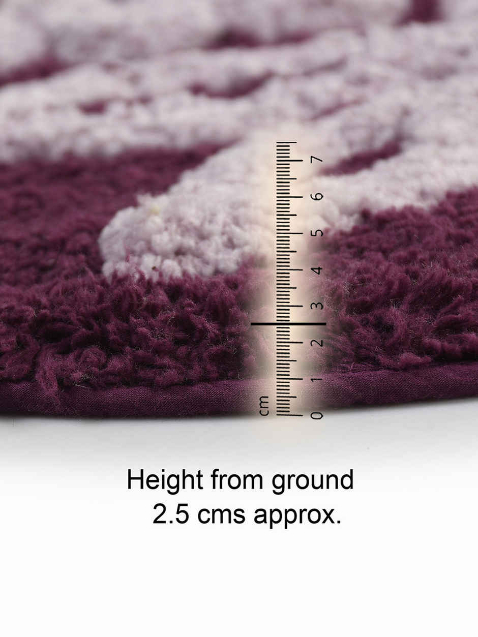 Saral Home Rosa Microfiber Anti-Slip Bath Mat | Purple - 50 x 80 cm