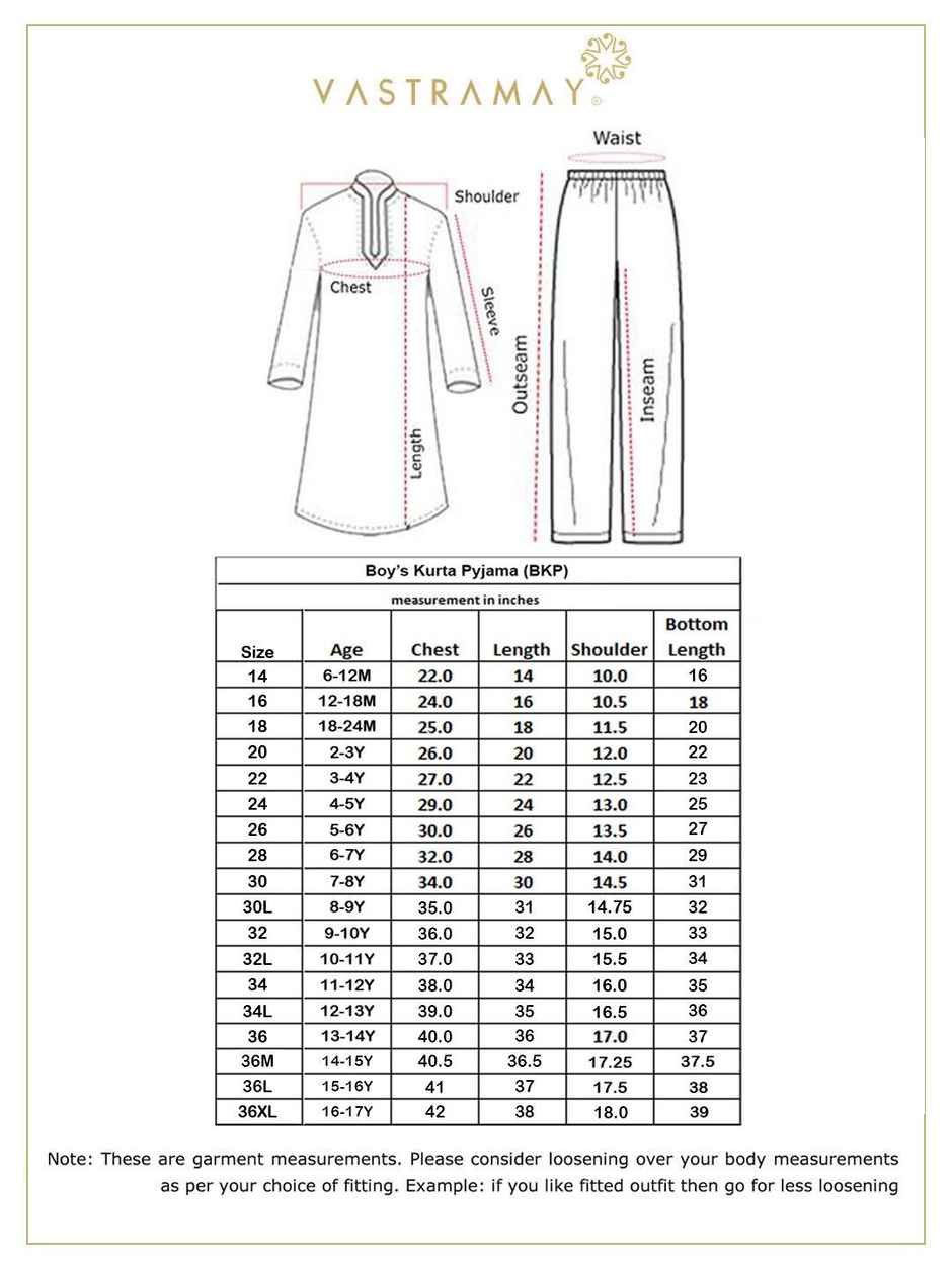 Vastramay Boy's Silk Blend Kurta Pyjama Set | Persian Blue & Rose Gold - 9 to 10 years