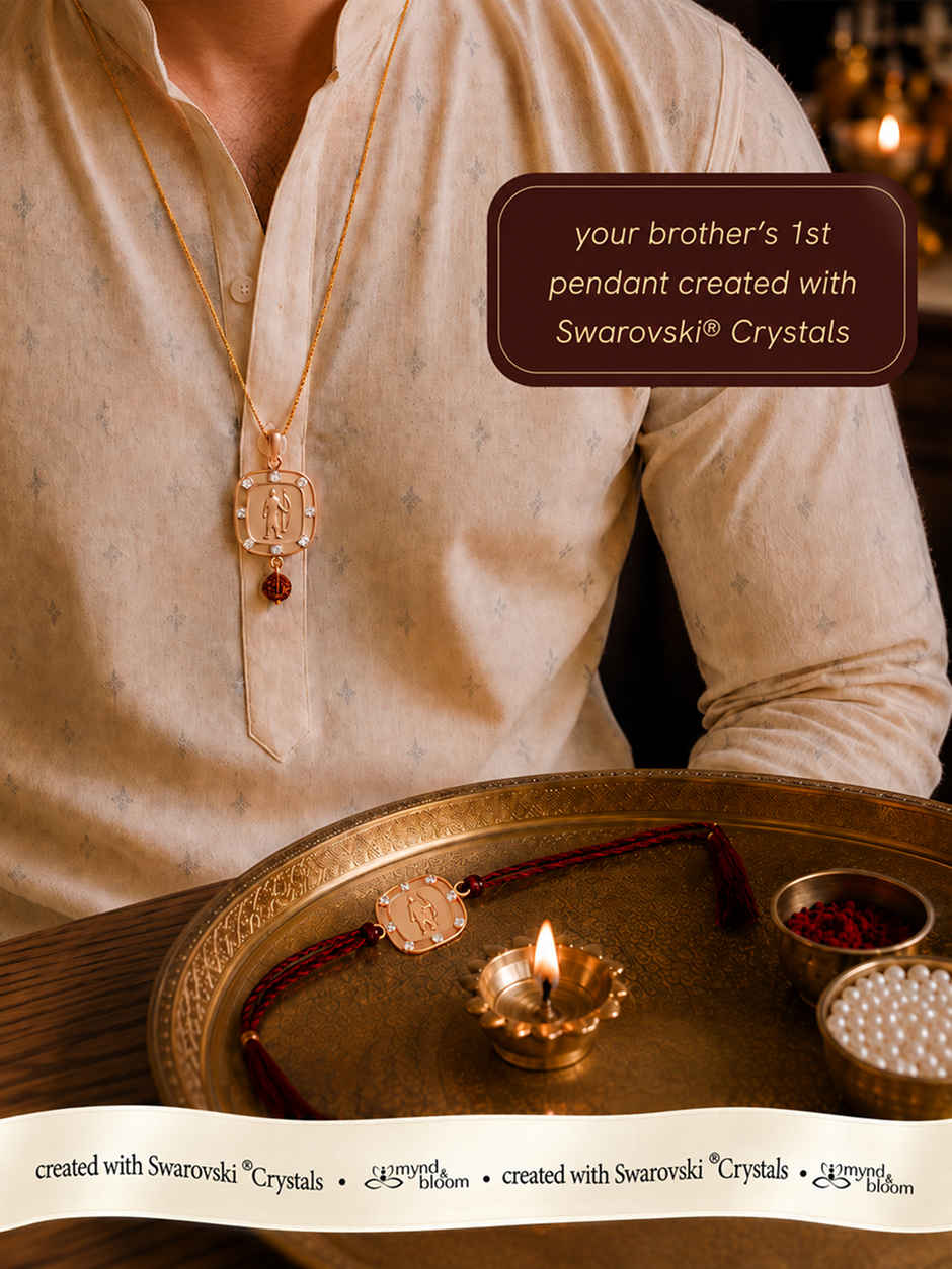 Swarovski - Ram Emblem Rakhi | Carat Gold Plating