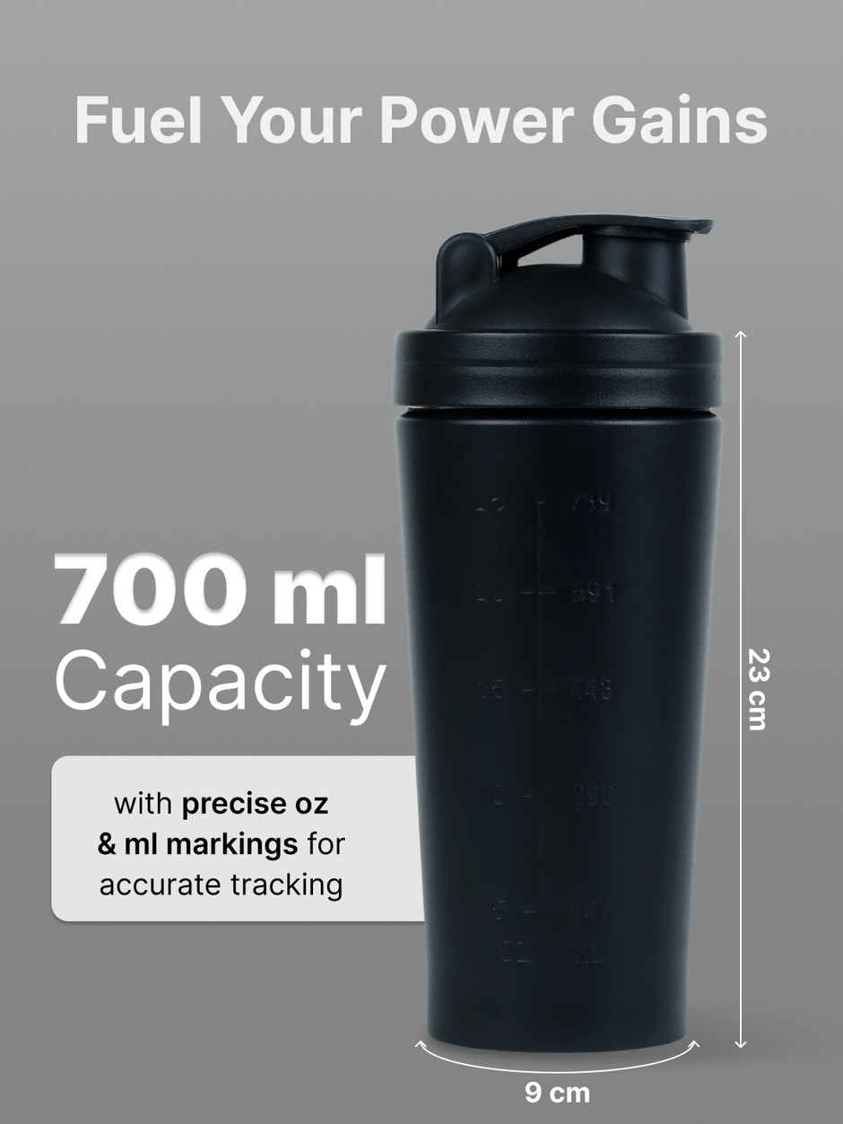 Cultfit Steel Shaker | Black