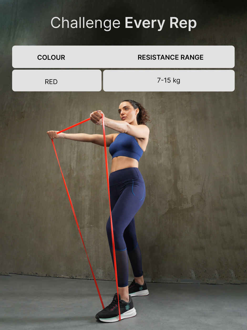 Cultfit Unisex Resistance Band for Stretching & Pull Ups | Red - 7-15 kg Resistance