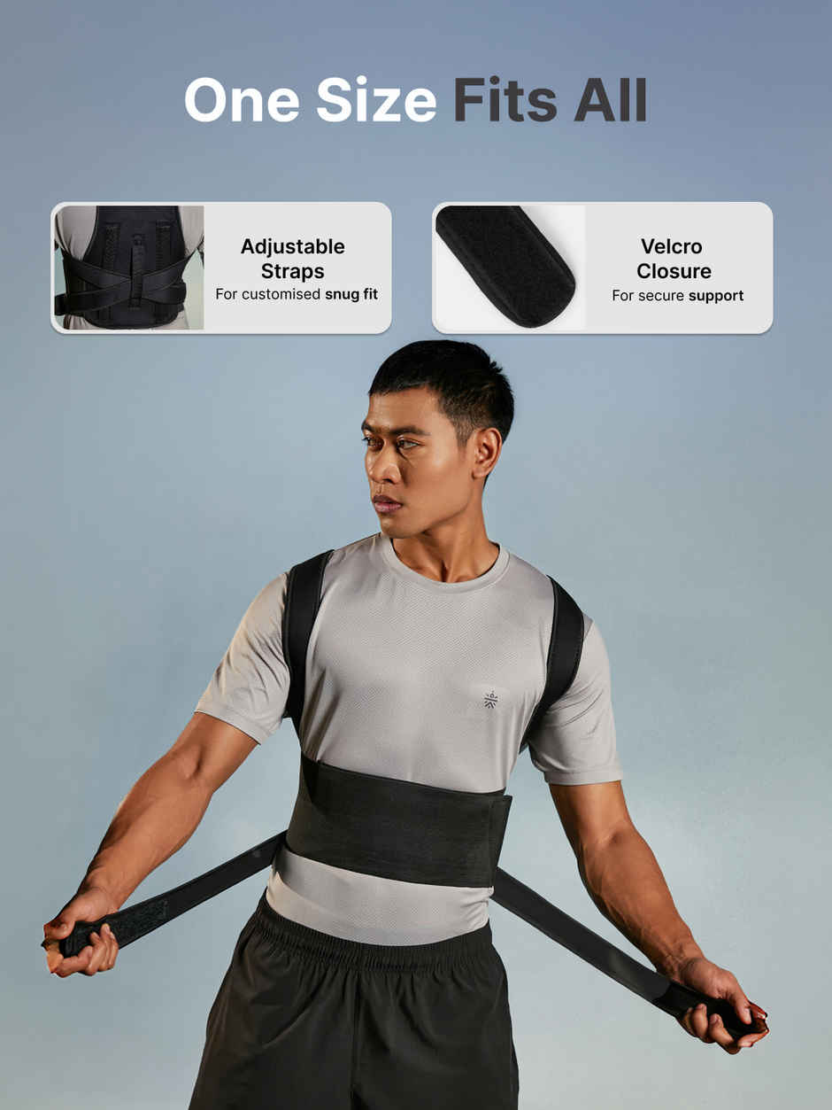 Cultfit Unisex Posture Corrector | Black