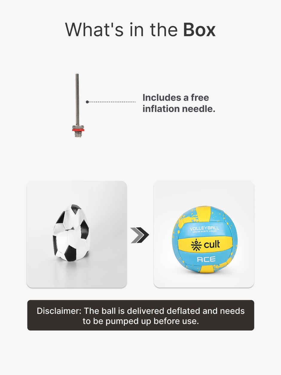 Cult Volleyball ACE Machine-Stitched | Blue & Yellow