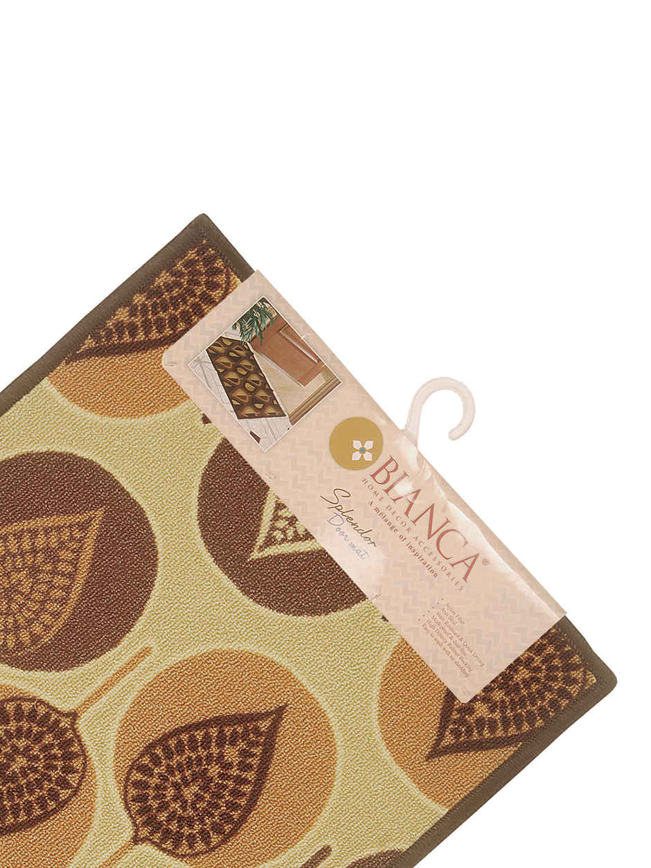 BIANCA Highly Durable Anti Slip Door Mat | 1 Pc Large Size | Splender | Tameta Beige Orange