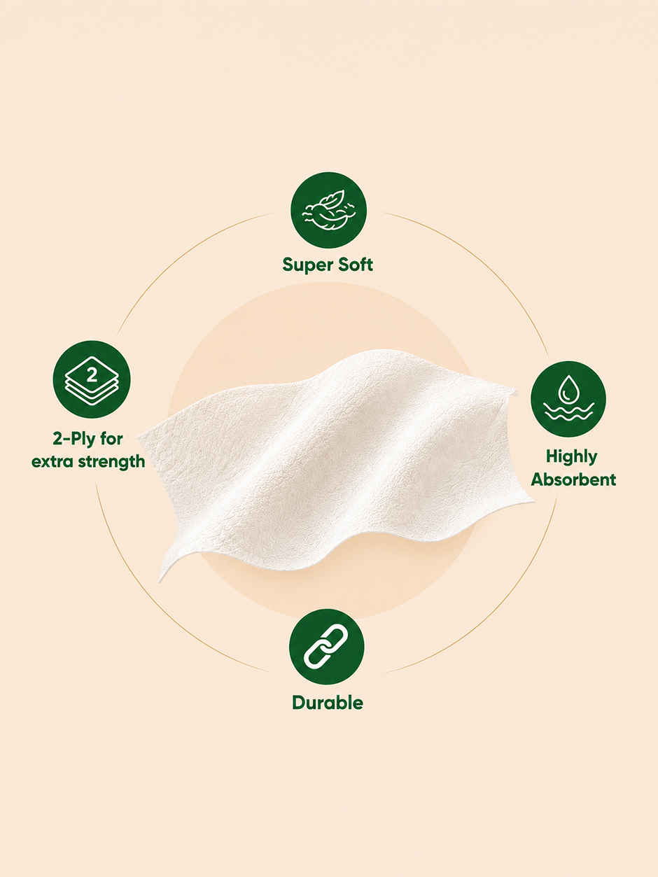 The Honest Home Company Face Tissue | 2 Ply | 100 Pulls | Pack of 3