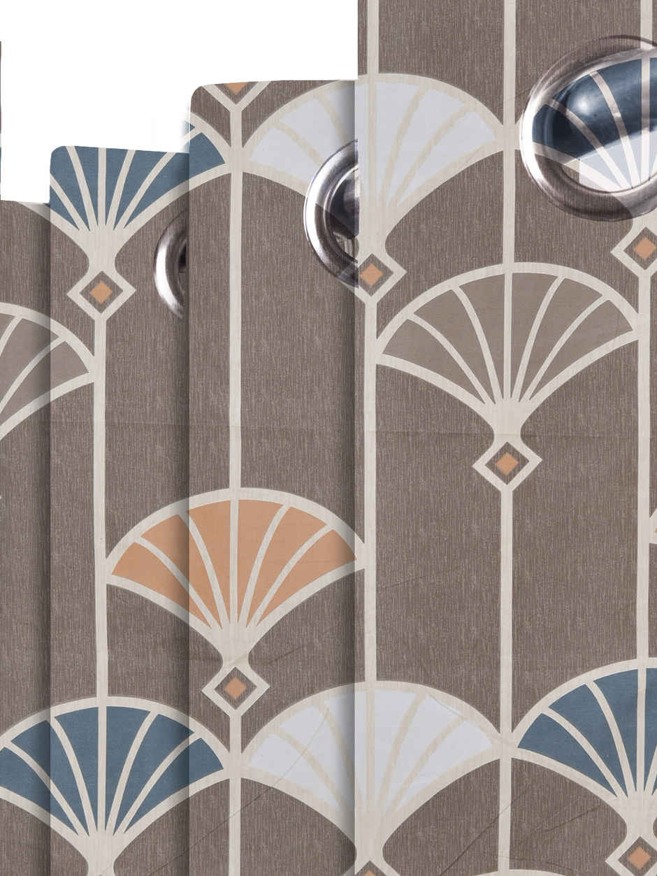 BAY6 Polyester Long Door Curtains | Set of 2 | 9x4 ft | Multicolor