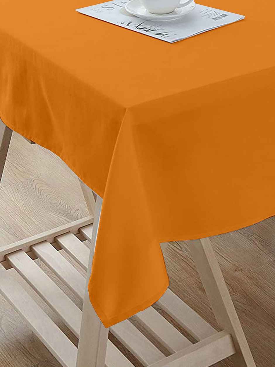 Lushomes Center Table Cover - Fancy Orange | Classic Plain | 36 x 60 inch