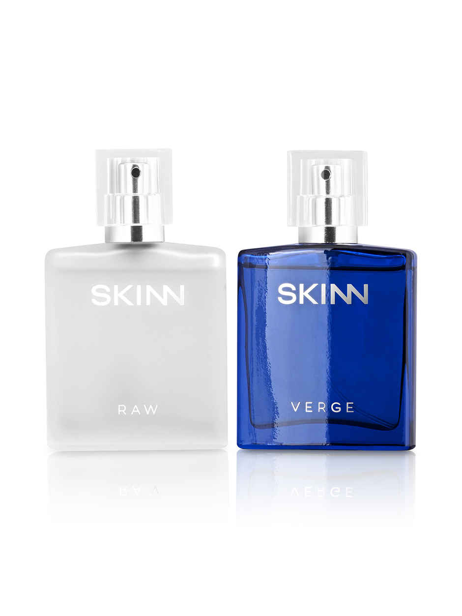 Skinn By Titan Raw And Verge Nos Perfumes For Men Edp | Fresh Long-Lasting Dual Fragrance