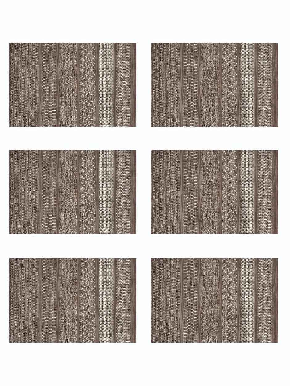 BIANCA Premium Woven PVC Placemat Dining Table | 12 X 18 | Alpine | Beige