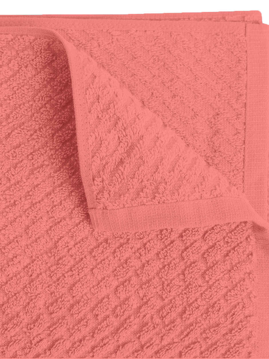 Spaces 100% Cotton High Absorbent Dark Orange Bath Towel For Men And Women