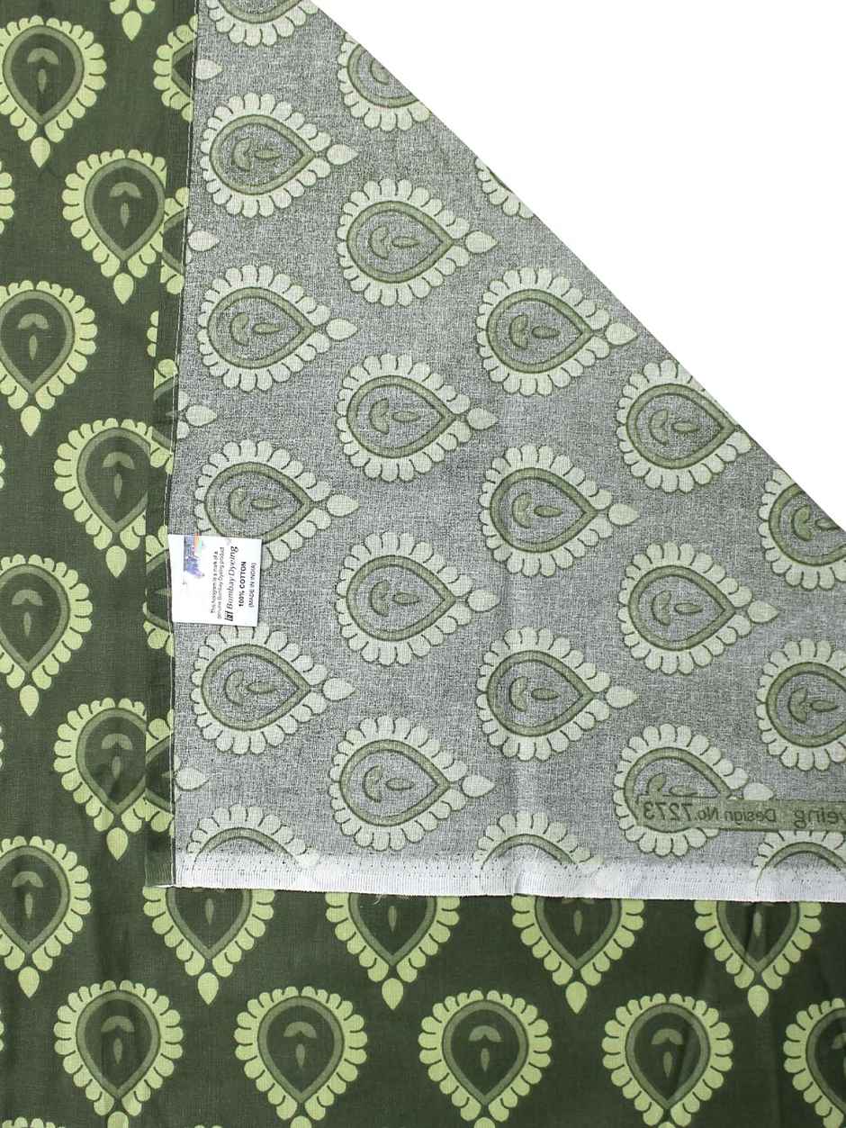 Bombay Dyeing Ivyrose 110 Tc 100% Cotton Queen Bedsheet With 2 Pillow Covers - Orange Green