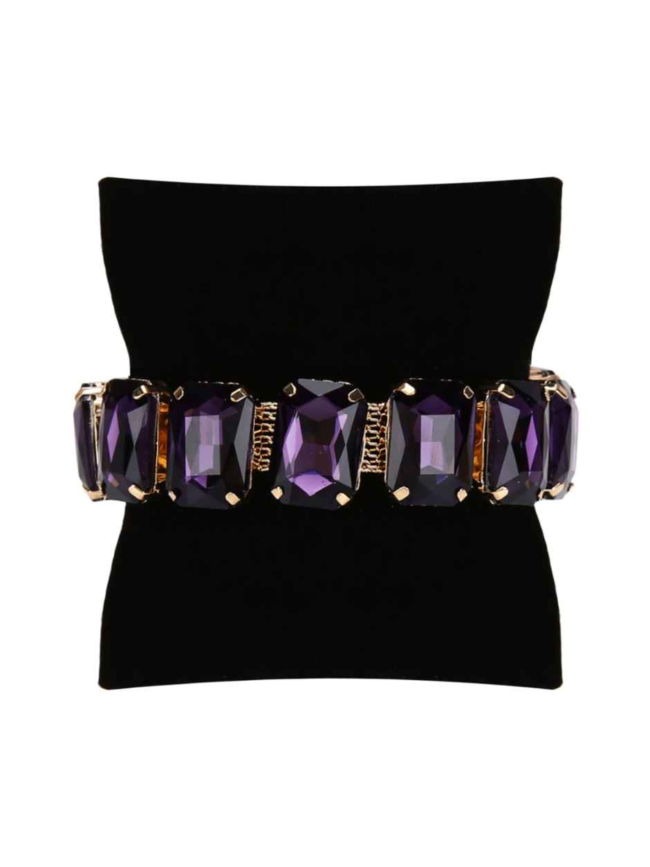 Youbella Jewellery Crystal Bangle Bracelet For Girls And Women (Purple)(Ybbn - 91724)