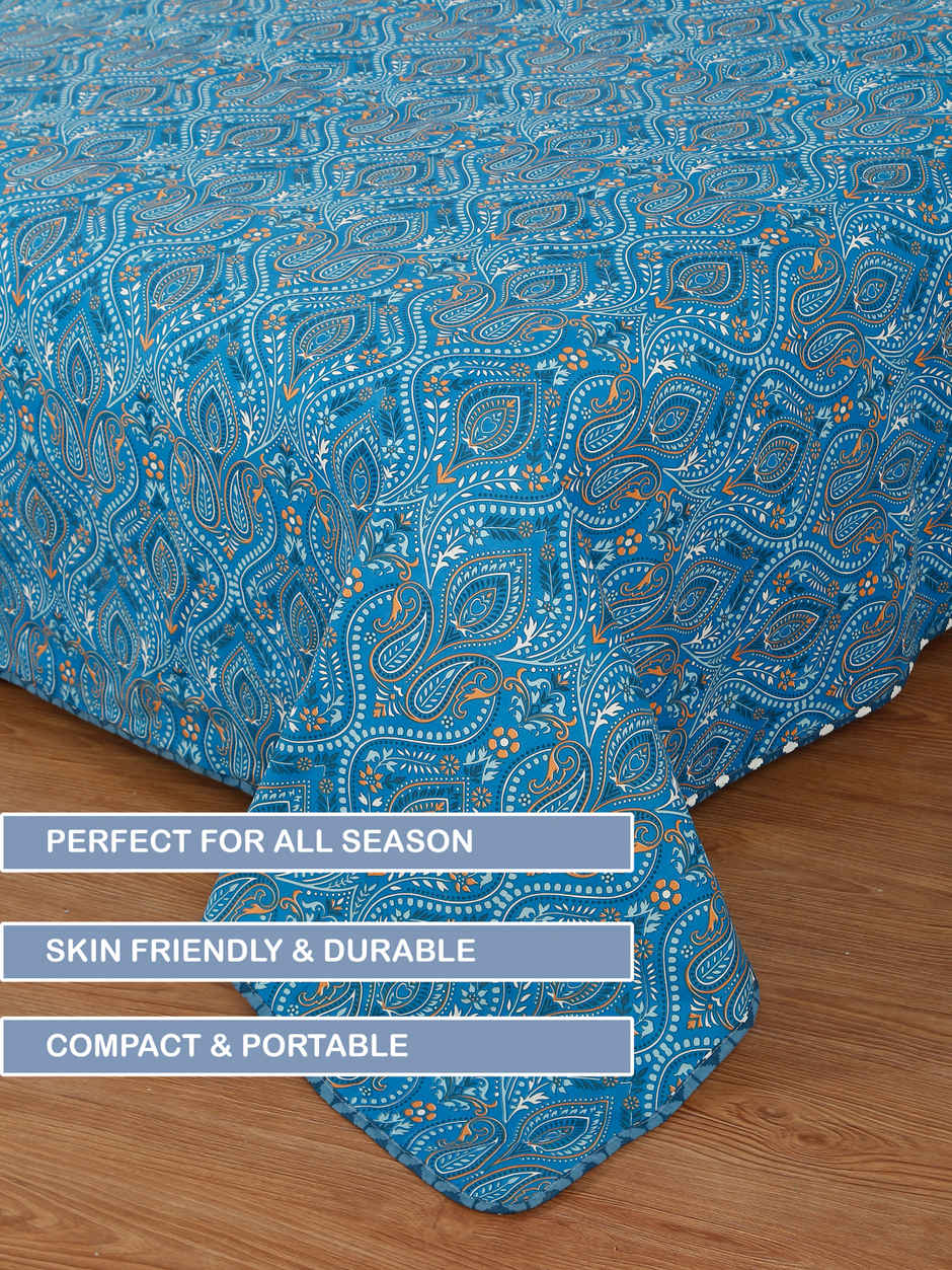 STATUS Micro Dohar Double Bed | Cultural Blue - 200 x 220 cm