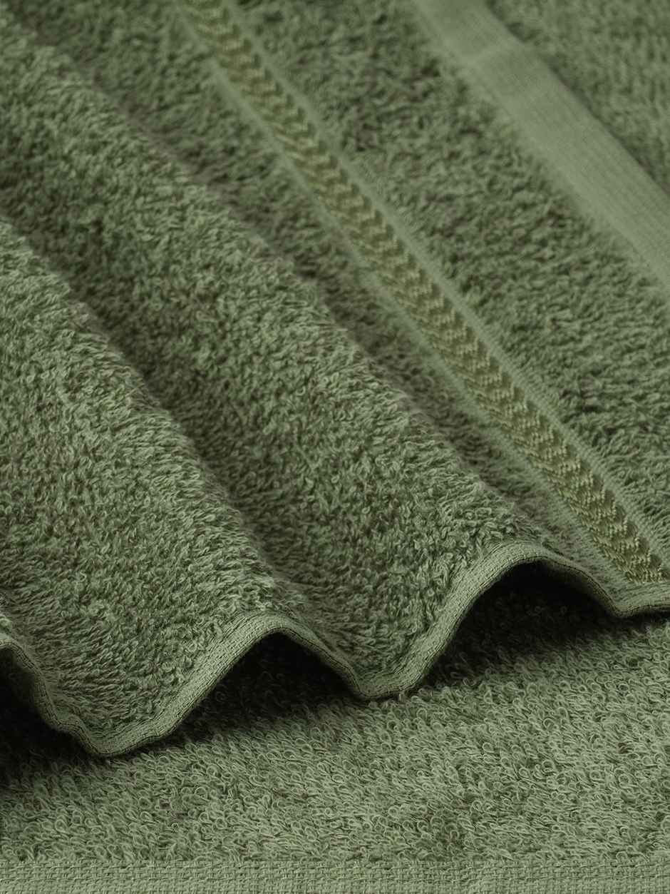 Welspun 380 Gsm 100% Cotton Green Hand Towel