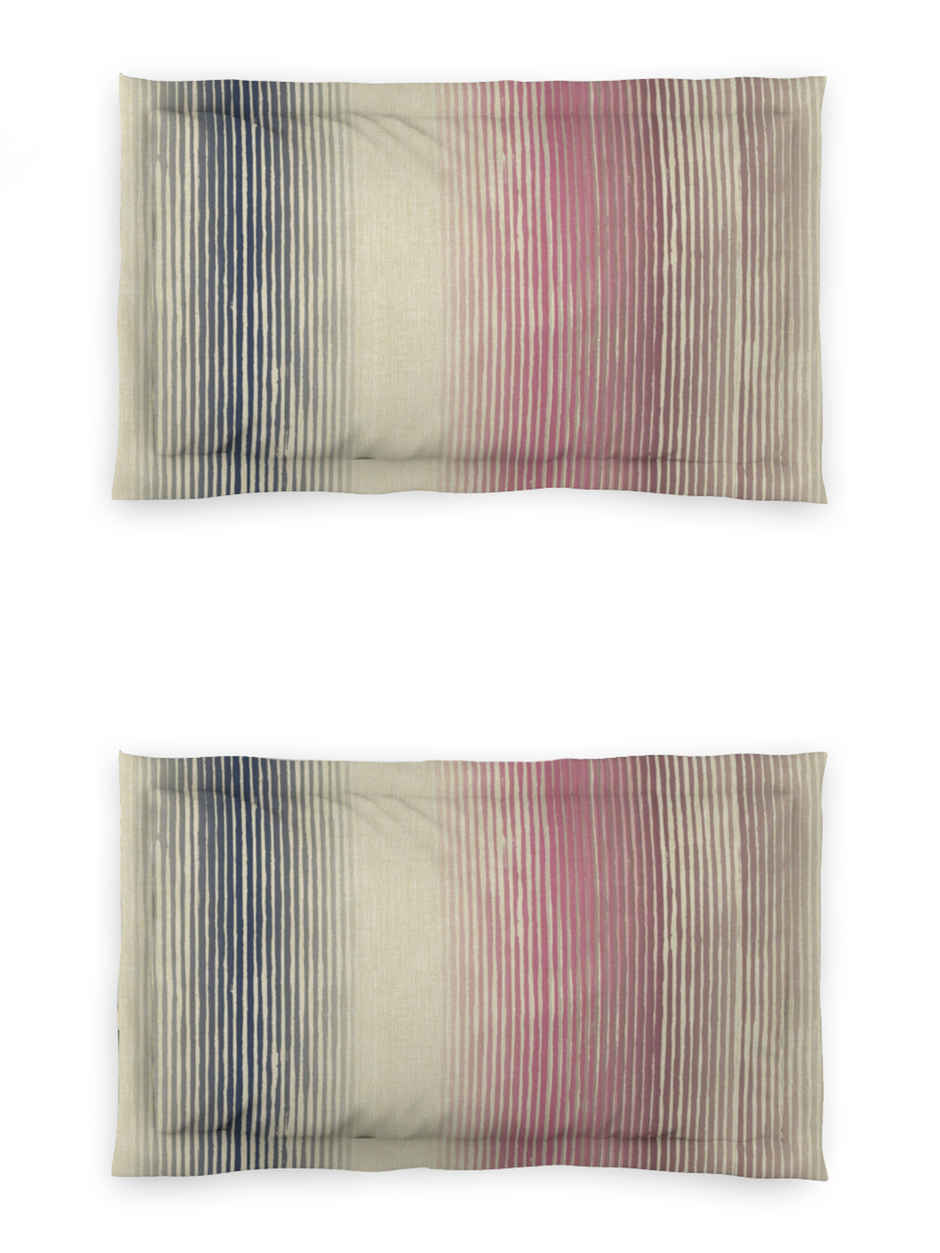 D Decor Cotton King Fitted Bedsheet | 2 Pillow Covers | Abstract Purple