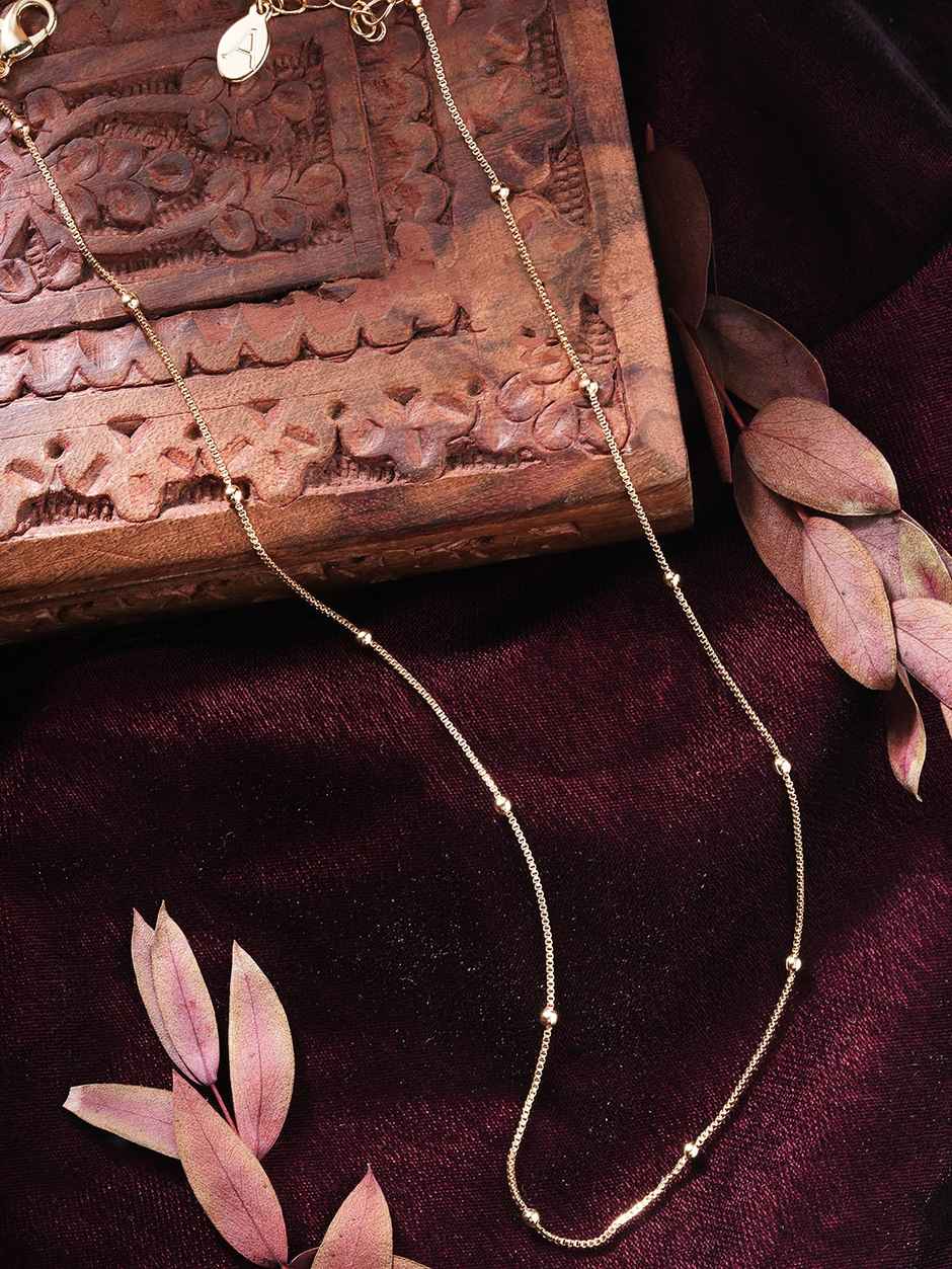 Accessorize London Women Gold Beaded Chain Necklace