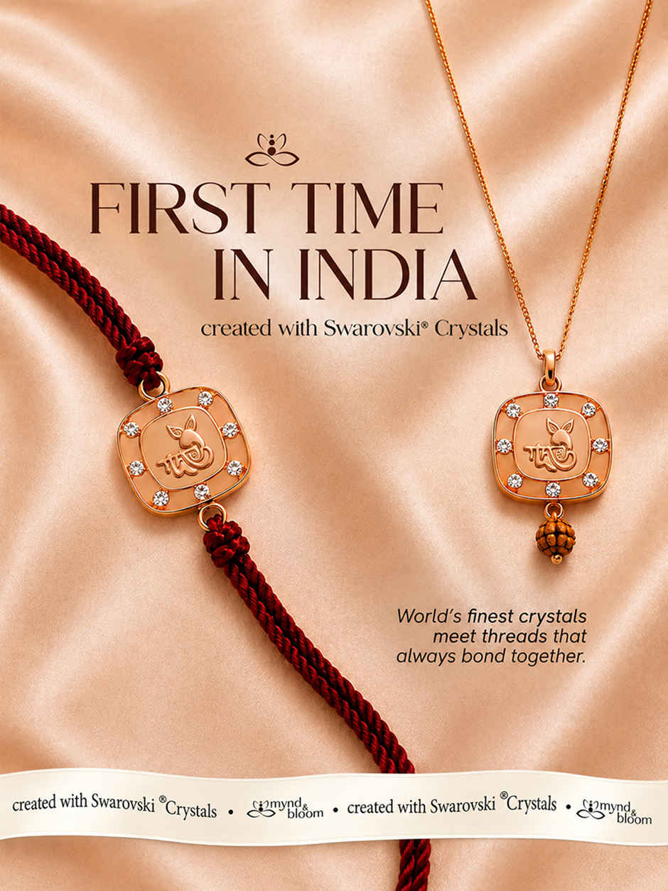 Swarovski - Krishna Emblem Rakhi | Carat Gold Plating