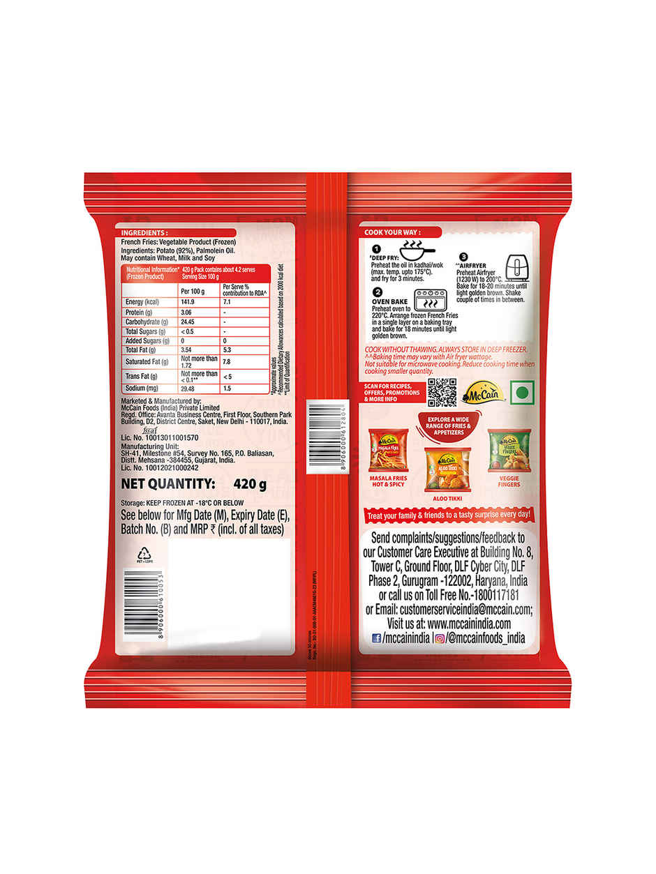 McCain French Fries | Crispy & Ready to Cook