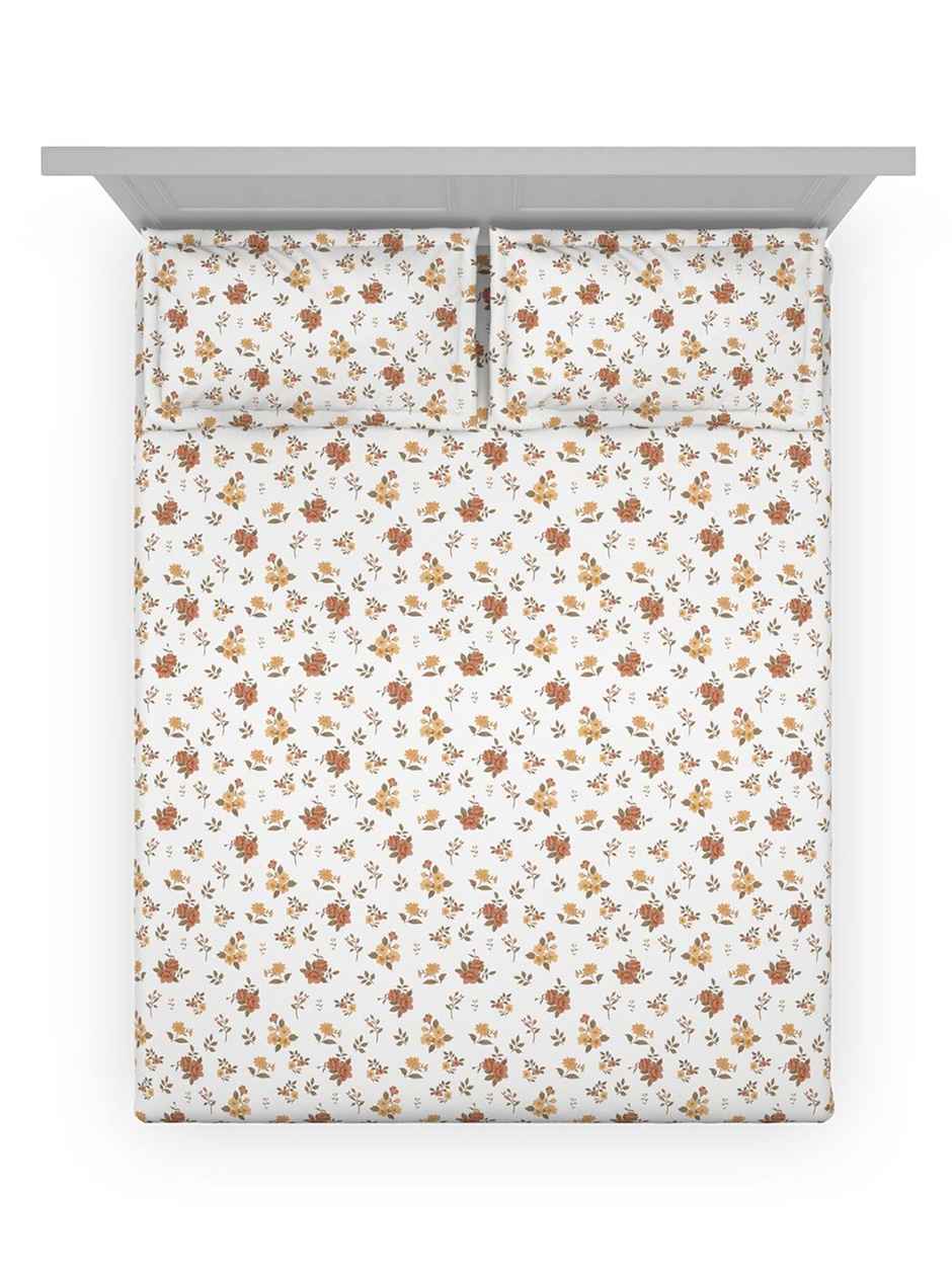 D Decor Eden Double Bedsheet Set - Porcini
