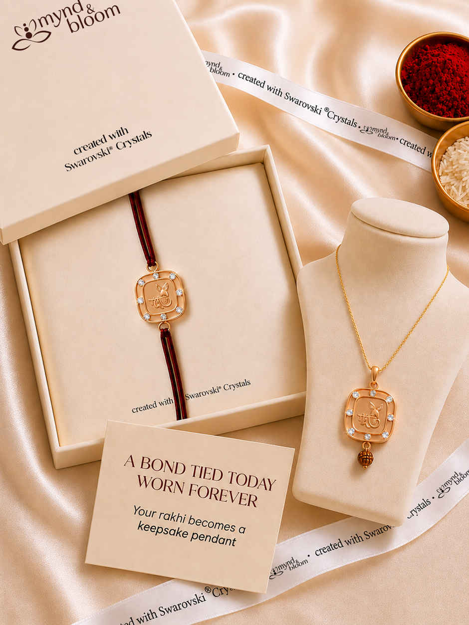 Swarovski - Krishna Emblem Rakhi | Carat Gold Plating