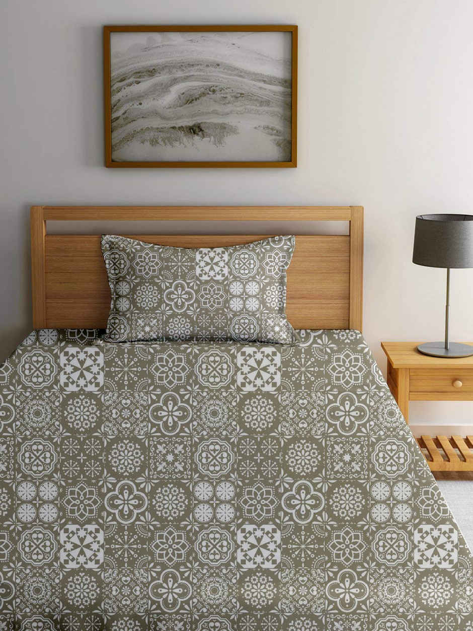 Status Crown Superfine Microfiber Single Bedsheet | Tuscan Taupe | 150 x 220 cm