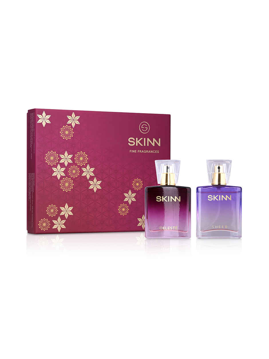 Skinn By Titan Women Celeste & Sheer Miniature Edp Gift Set