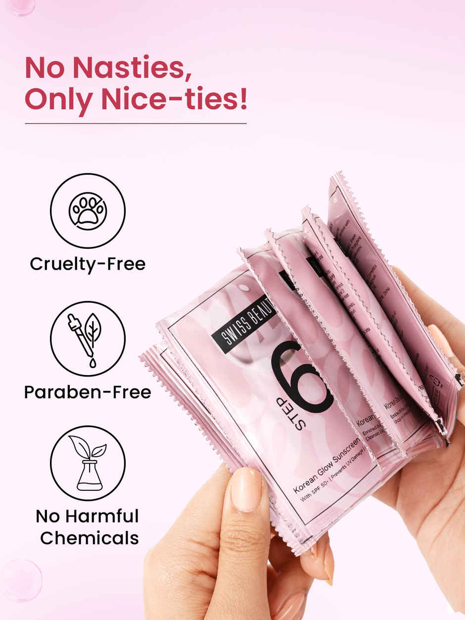Swiss Beauty Care Korean Glow Facial Kit | 6-Steps For Glass-Skin