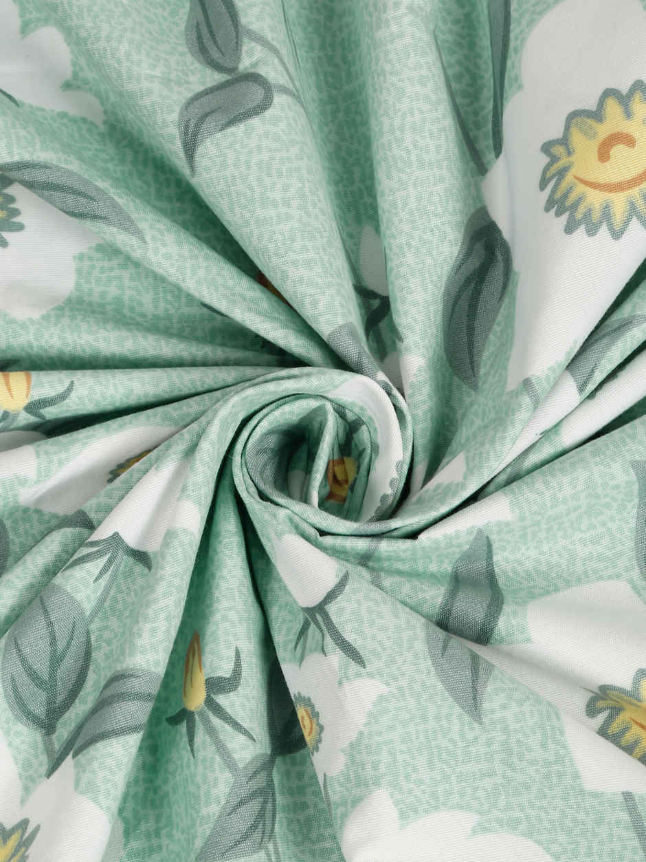 STATUS Micro Dohar Double Bed | Sky Blue Floral - 200 x 220 cm