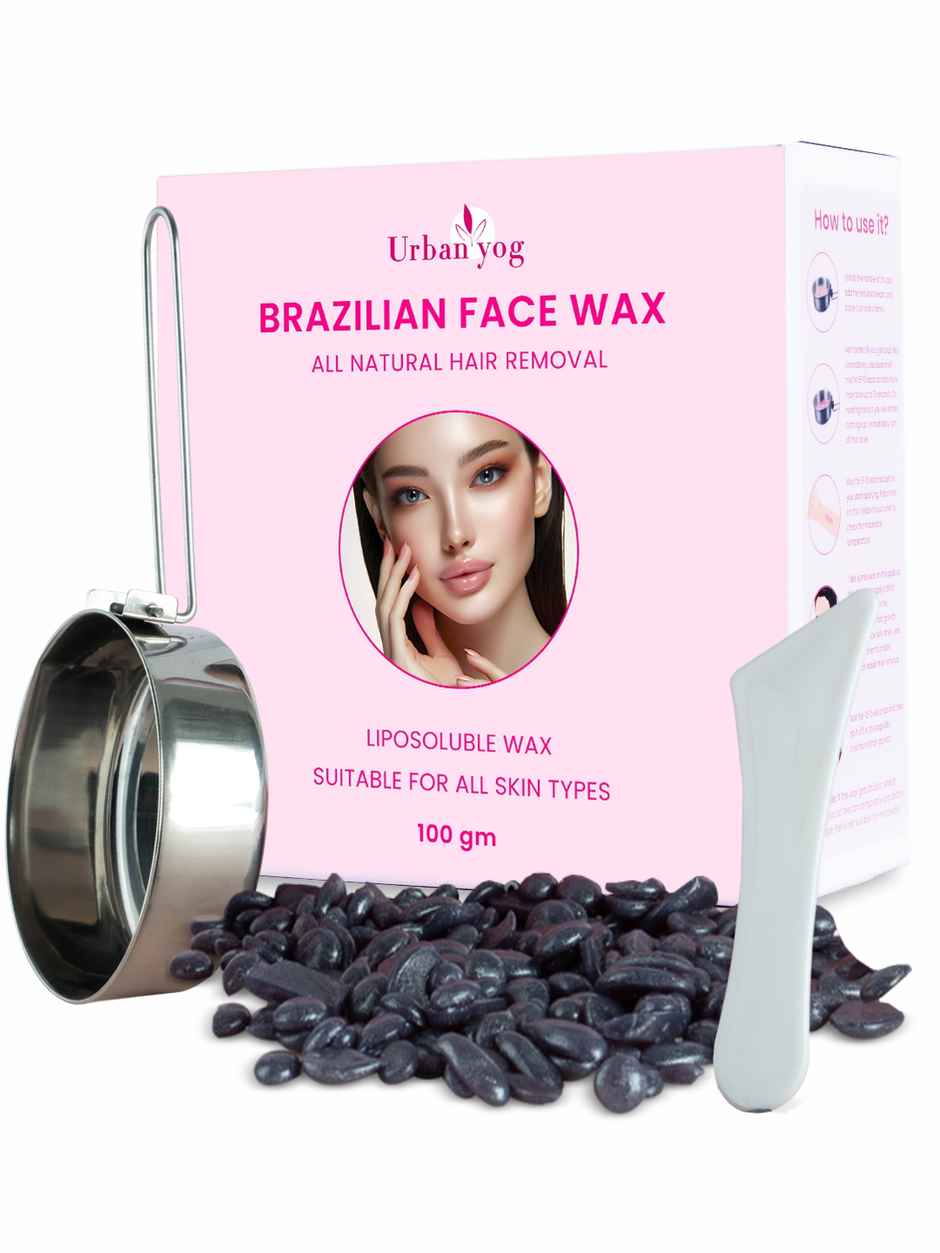 Urban Yog Brazilian Beans Wax for Women Face Wax | Stripless Liposoluble Wax
