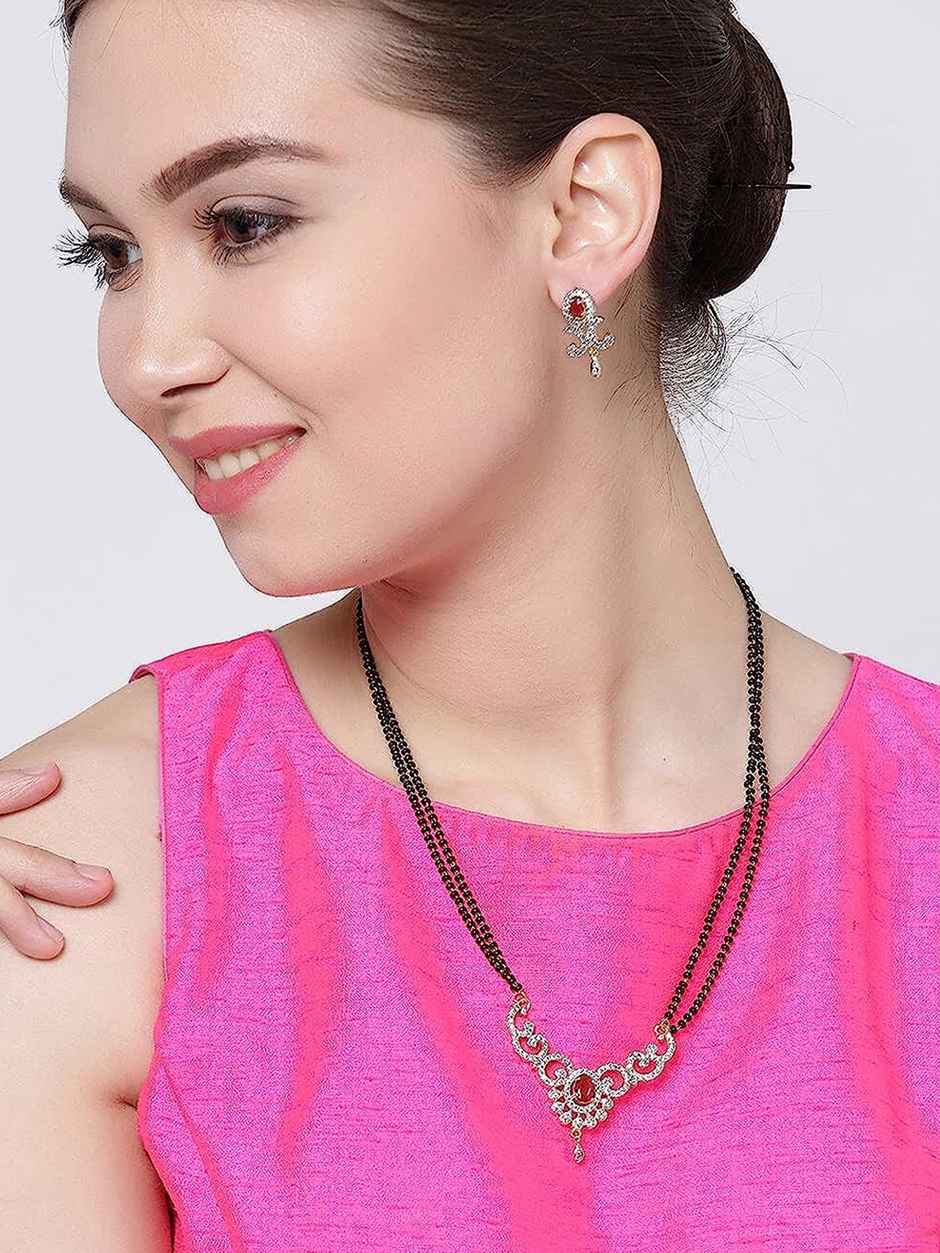 YouBella Latest Traditional Jewellery Gold Plated Mangalsutra for Women (YBMS - 10080A)