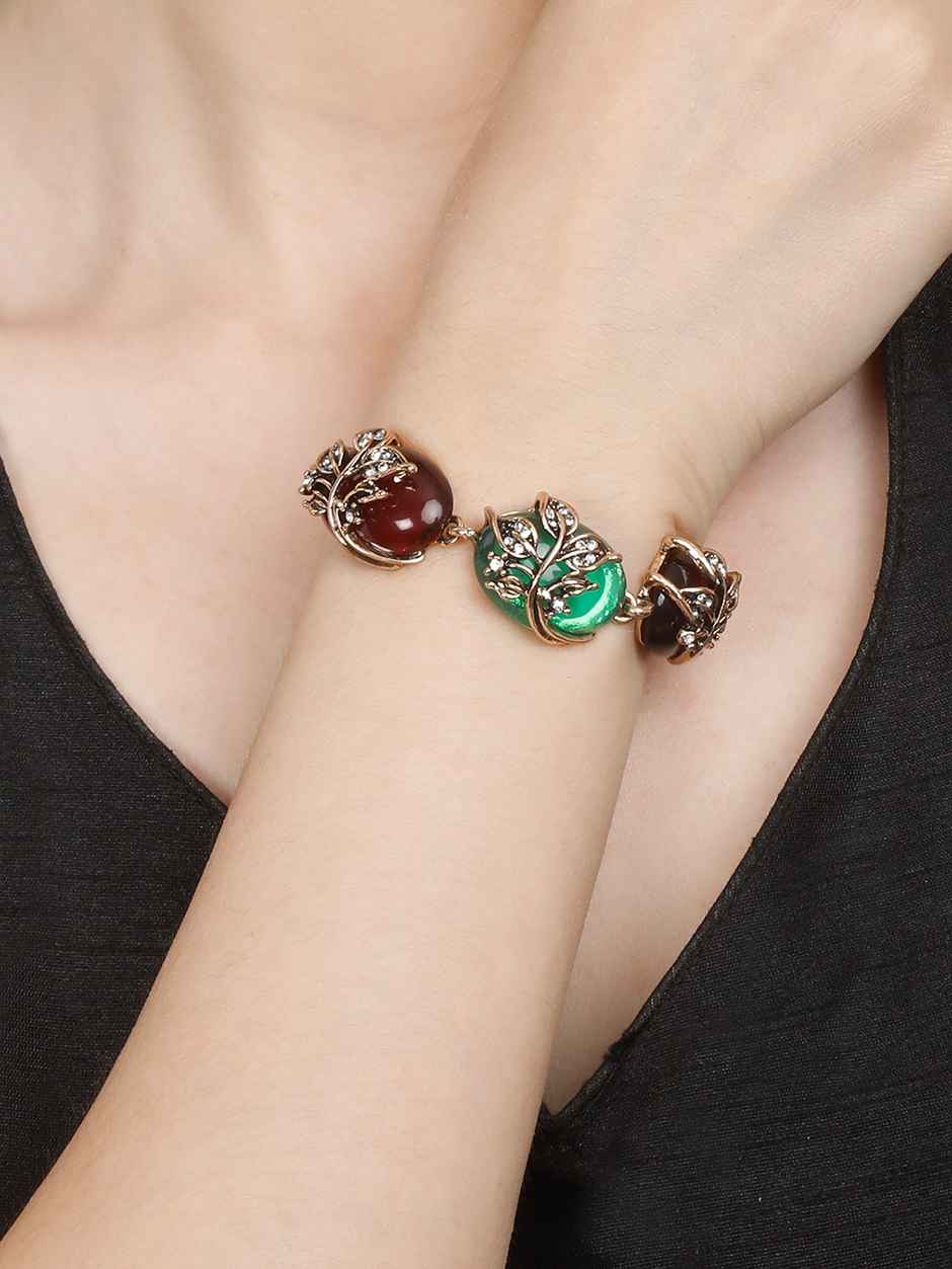 Youbella Celebrity Inspired Gold Plated Bracelet Bangle For Girls & Women (Multi-Color)(Ybbn - 92106)