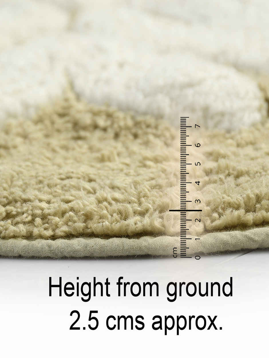 Saral Home Rosa Microfiber Anti-Slip Bath Mat | Beige - 50 x 80 cm