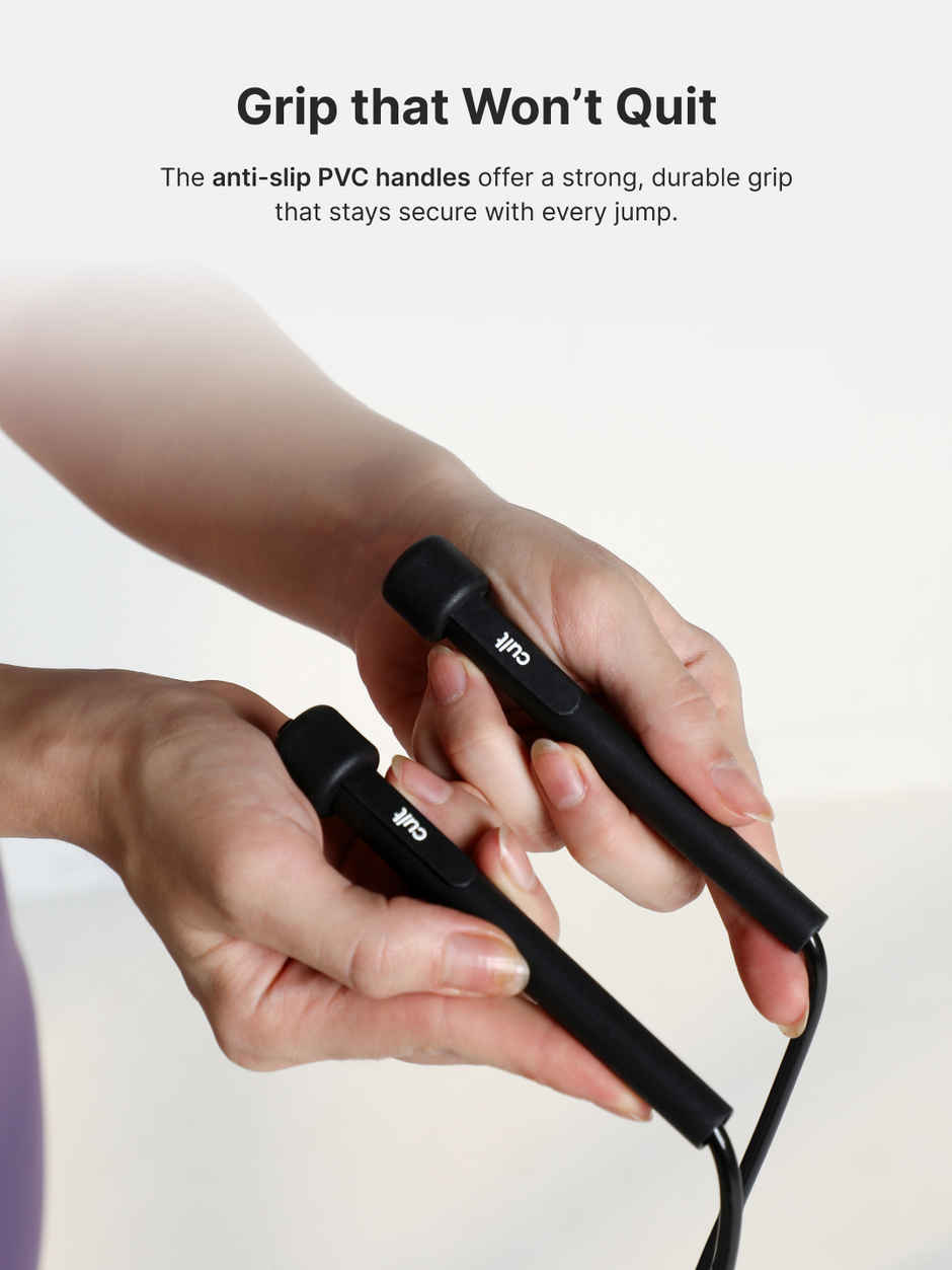 Cultfit Pencil Skipping Rope | Black