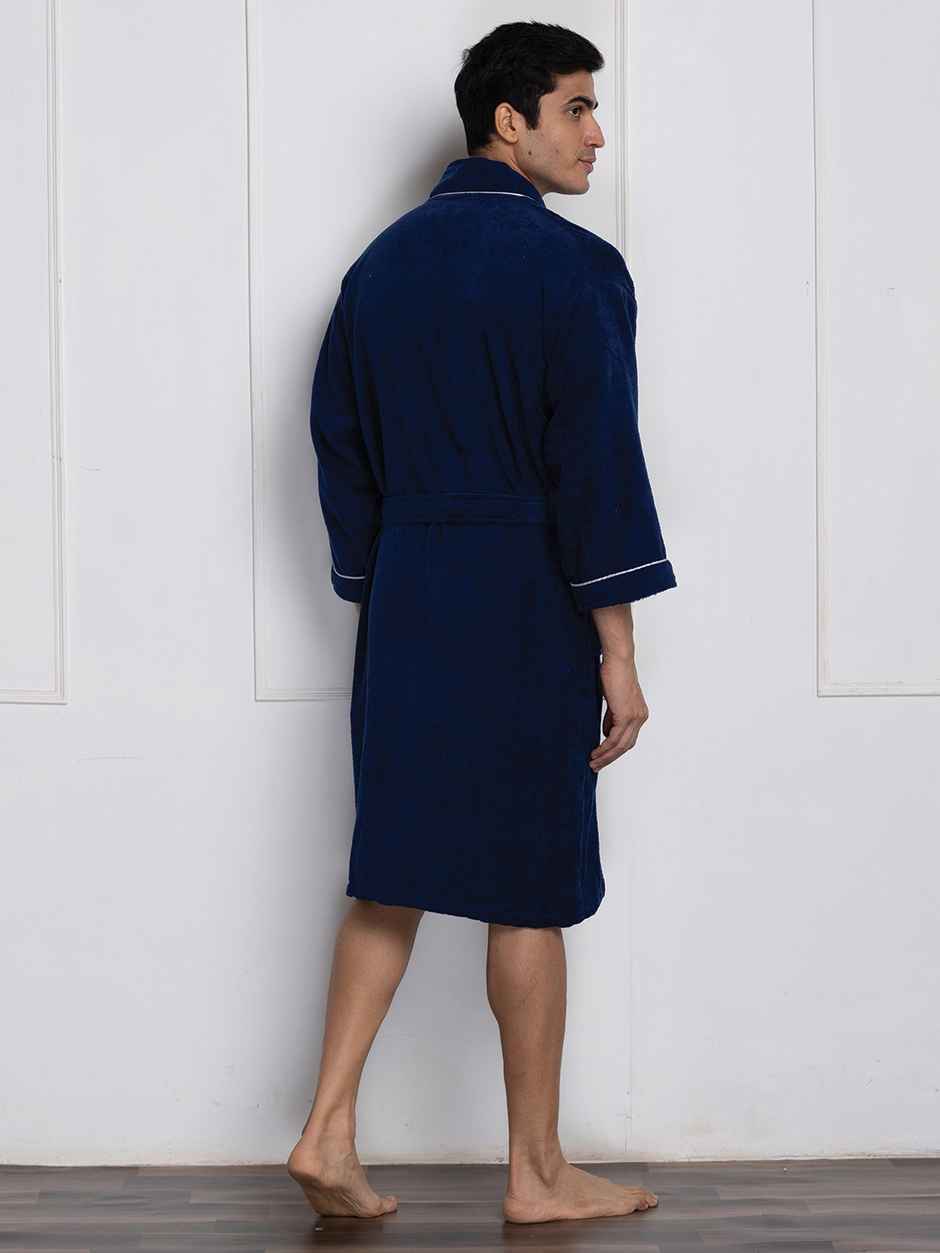 Nautica Luxurious Ultra Soft Bath Robe -1Ppc Extra Large | Highline Solid-Navy