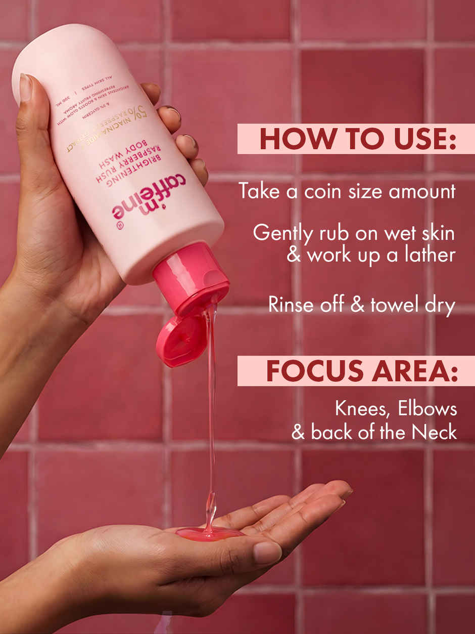 mCaffeine Brightening Raspberry Rush Body Wash