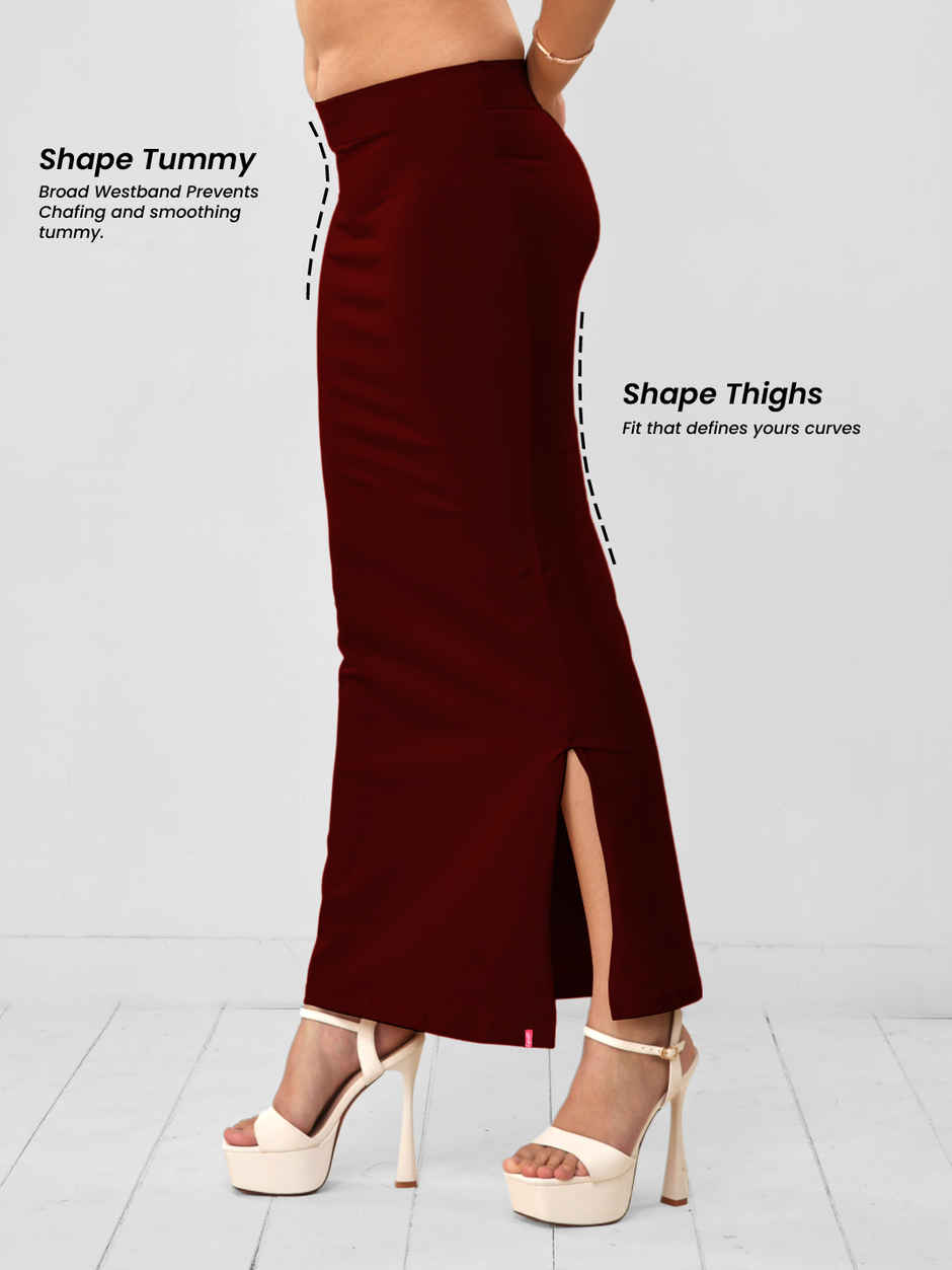 Lyra Women's Saree Shaper | Maroon - Free Size