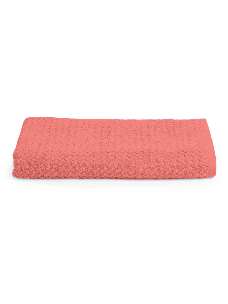 Spaces 100% Cotton High Absorbent Dark Orange Bath Towel For Men And Women