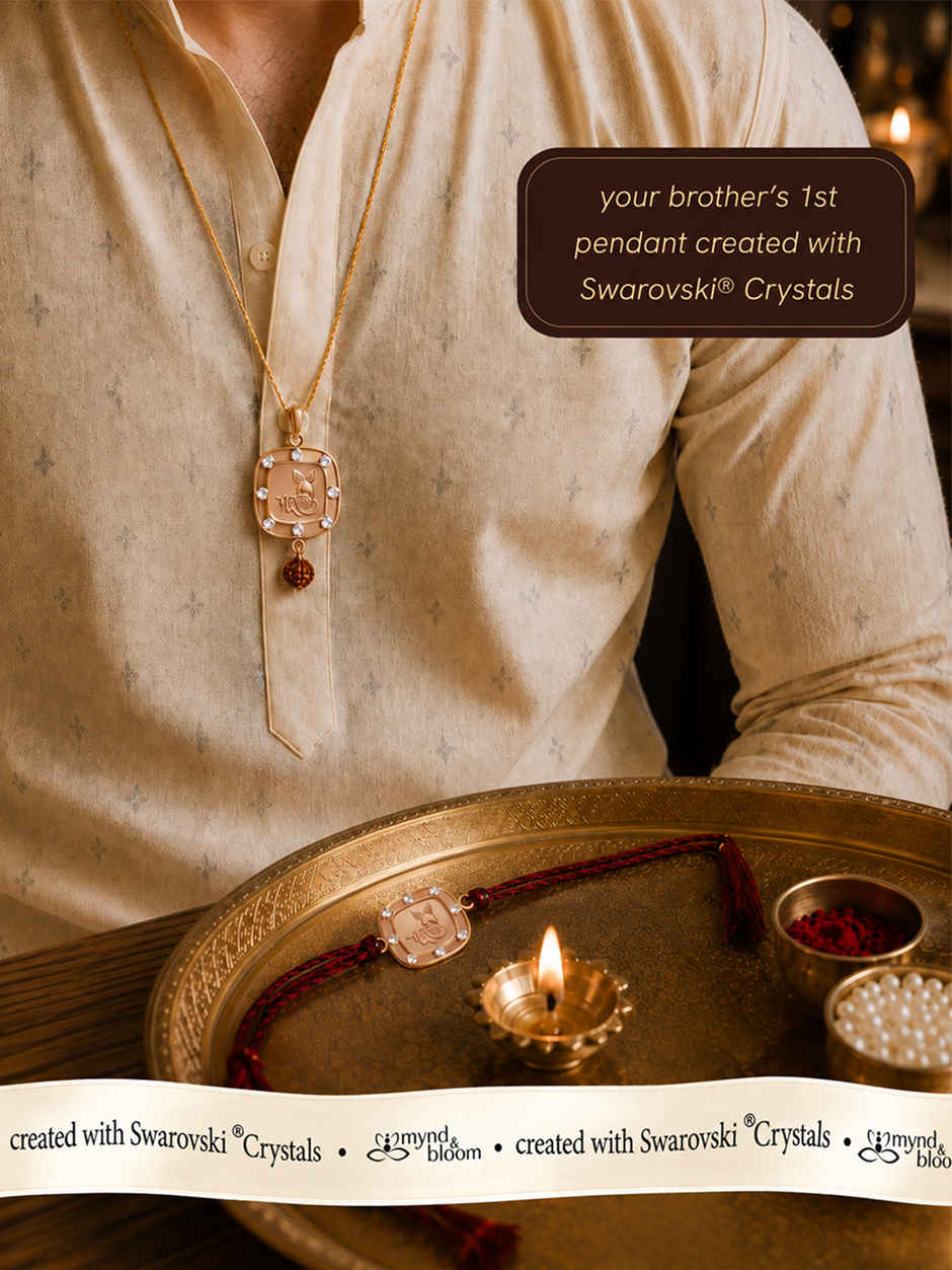 Swarovski - Krishna Emblem Rakhi | Carat Gold Plating