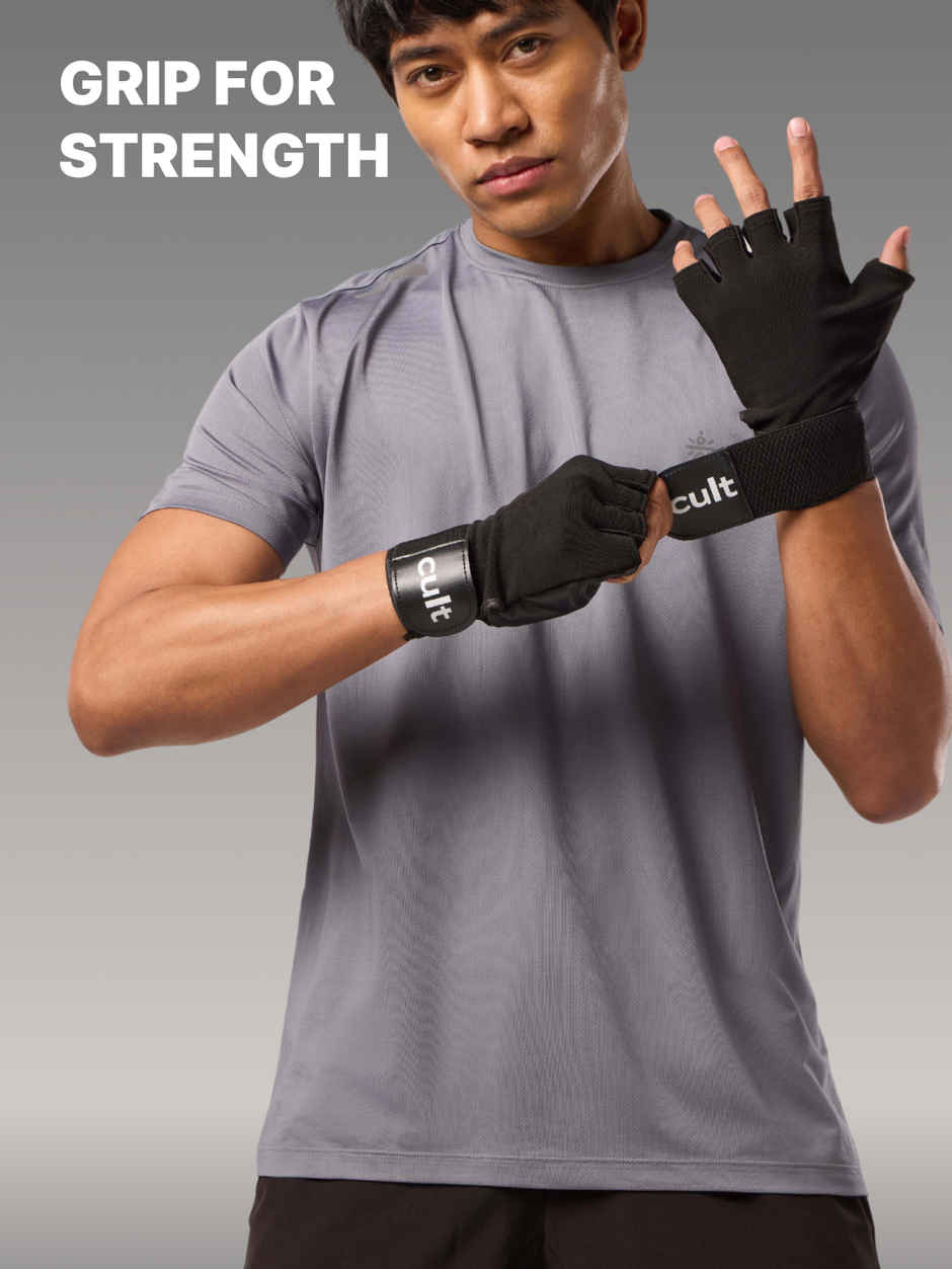 Cult Gym Gloves Small All Black