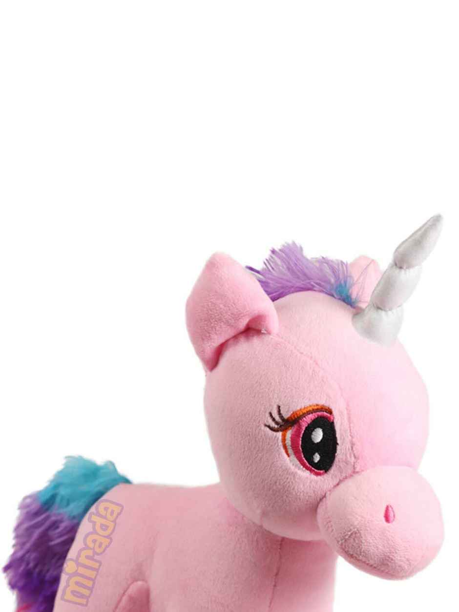Mirada 29Cm Standing Unicorn With Glitter Horn - Pink