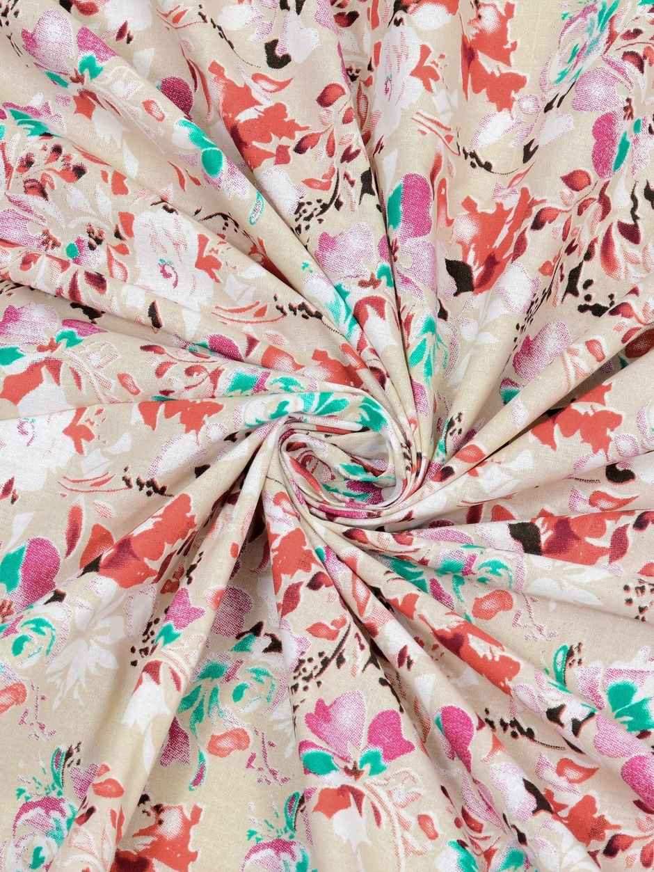 Bombay Dyeing Dream Lover 104 TC 100% Cotton Brown & Red Single Size Bedsheet with 1 Pillow Cover