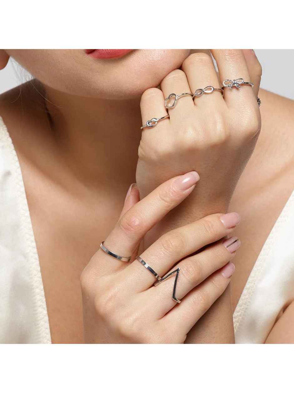 YouBella Jewellery Bohemain Oxidised Rings Combo of 9 Rings for Women and Girls (YBRG - 20123)