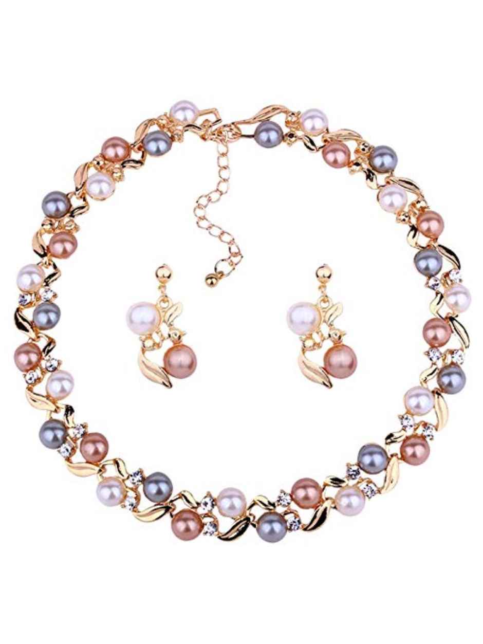 Youbella Stylish Latest Design Necklace Set Jewellery Set For Women (Multi-Colour) (Ybnk - 5659)