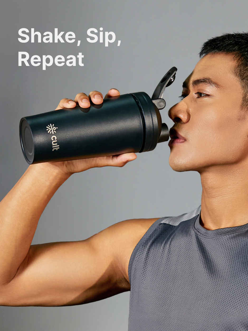 Cultfit Steel Shaker | Black