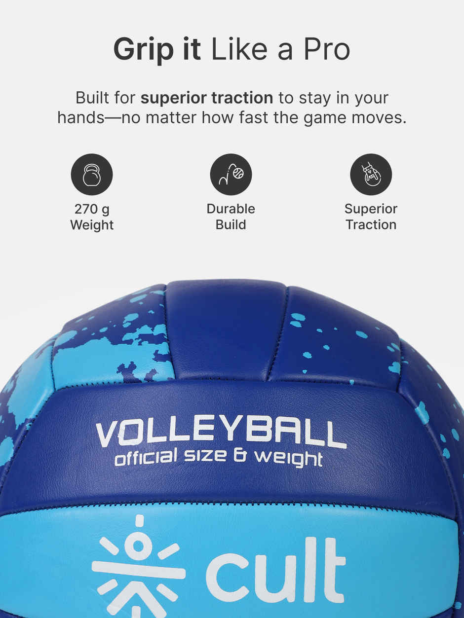 Cult Volleyball Spike Machine-Stitched | Blue