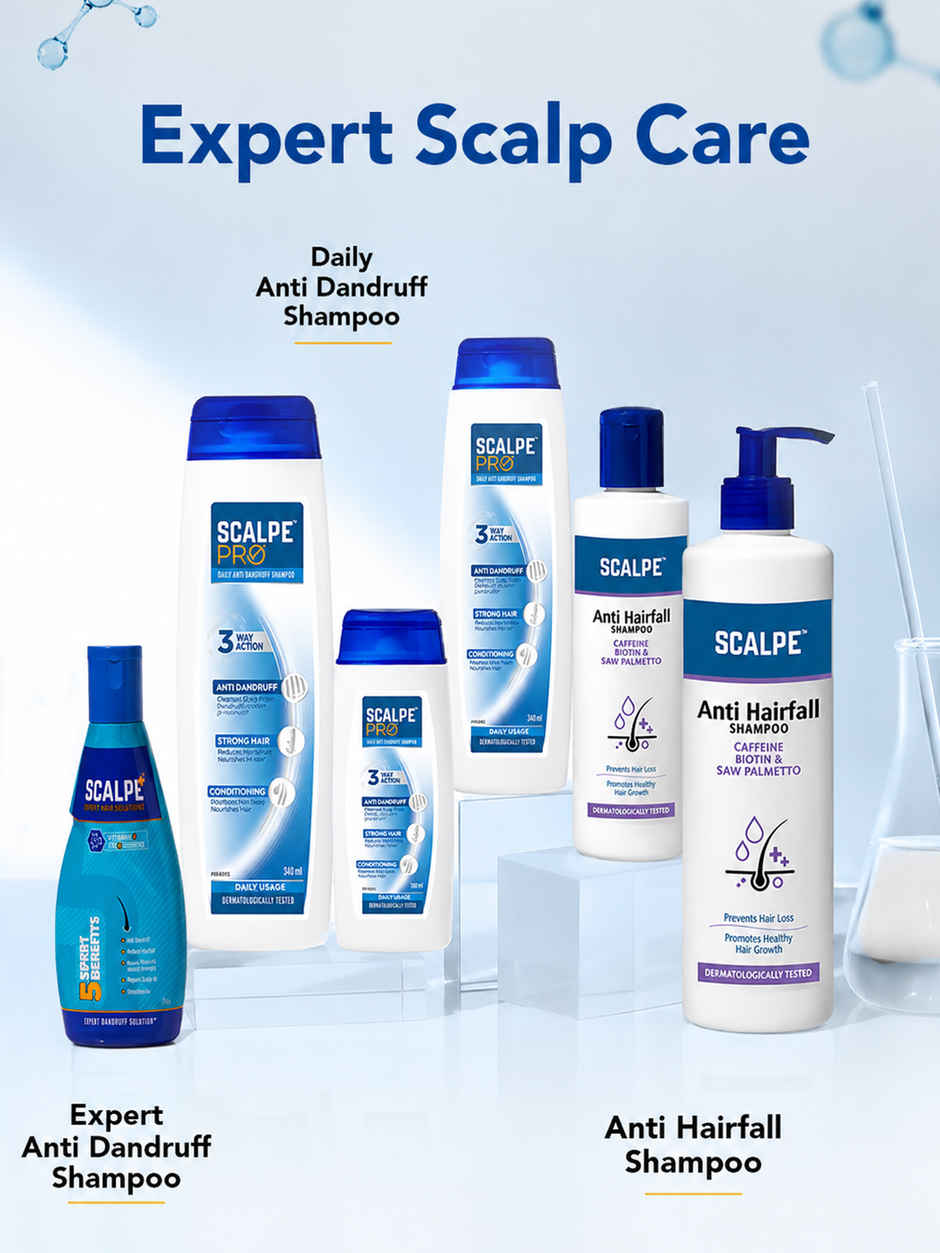 Scalpe Pro AntiDandruff Shampoo Removes Dandruff Strong Hair For Women & Men
