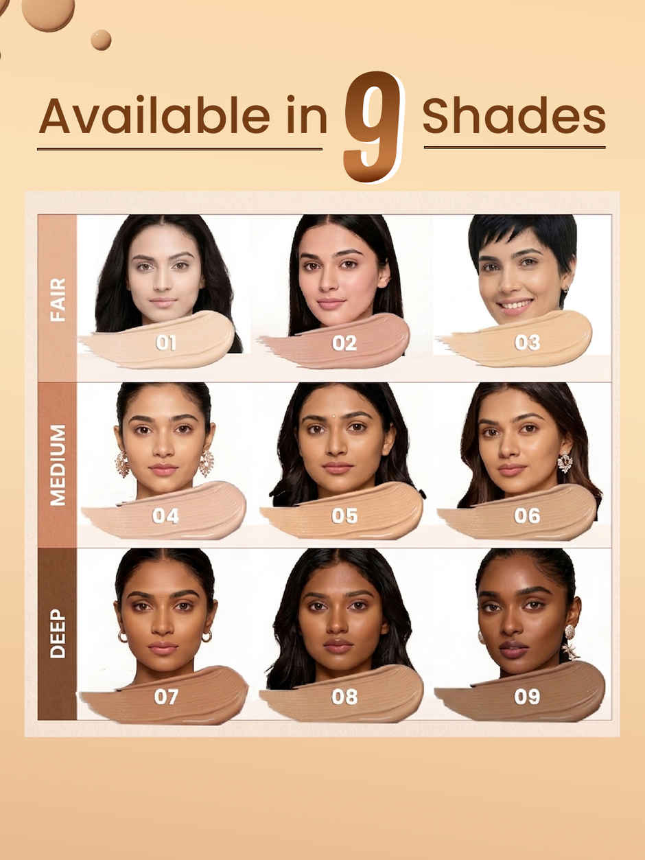 Swiss Beauty High Performance Foundation With Vitamin C & Niacinamide - 07 Natural Buff